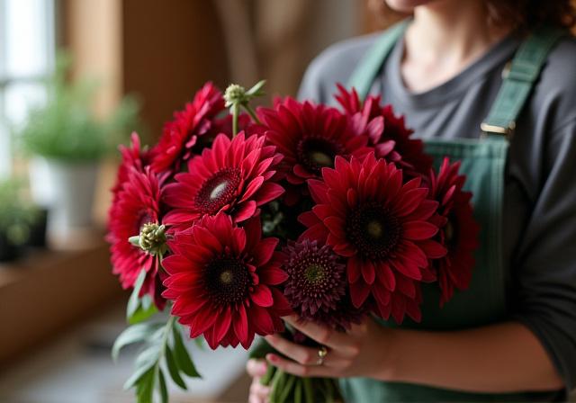 The Crimson Dahlia Bouquet